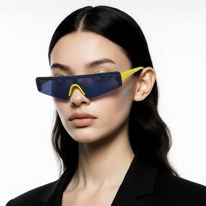 Stylish Blue and Yellow Sunglasses